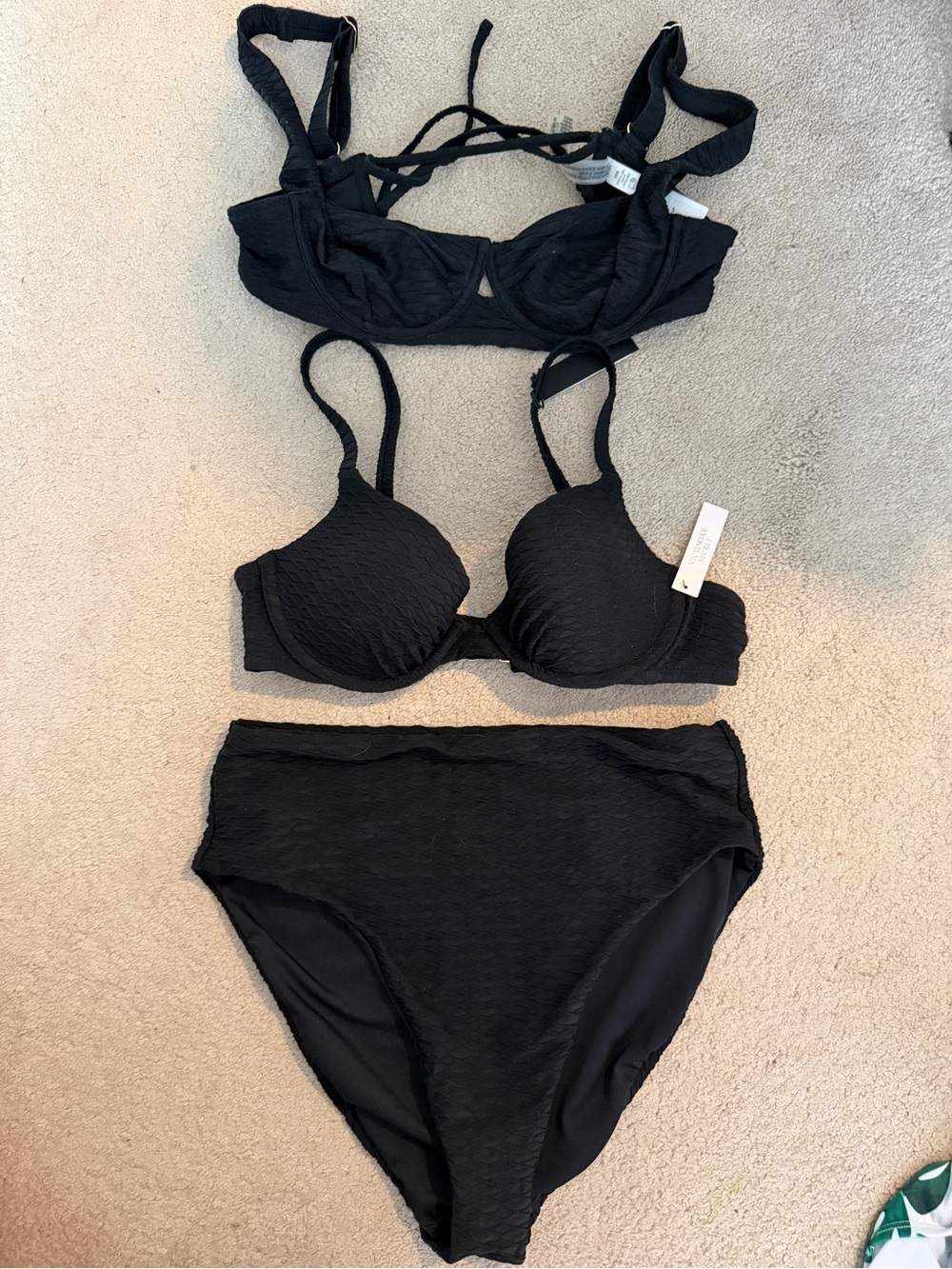 Victoria's Secret Black High-Waist Bikini Set